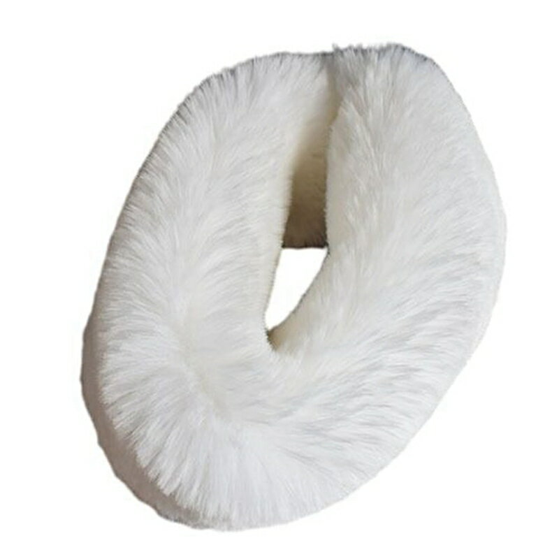 マグネット付き ネックウォーマー エコファースヌード マフラー ファー ティペット フォックス調 厚手 ..