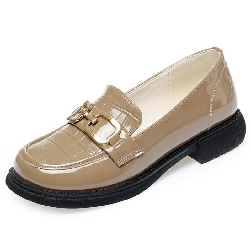 ローファー ビットローファー レディース 歩きやすい 3cm太ヒール エナメル おしゃれ クロコダイル型押..