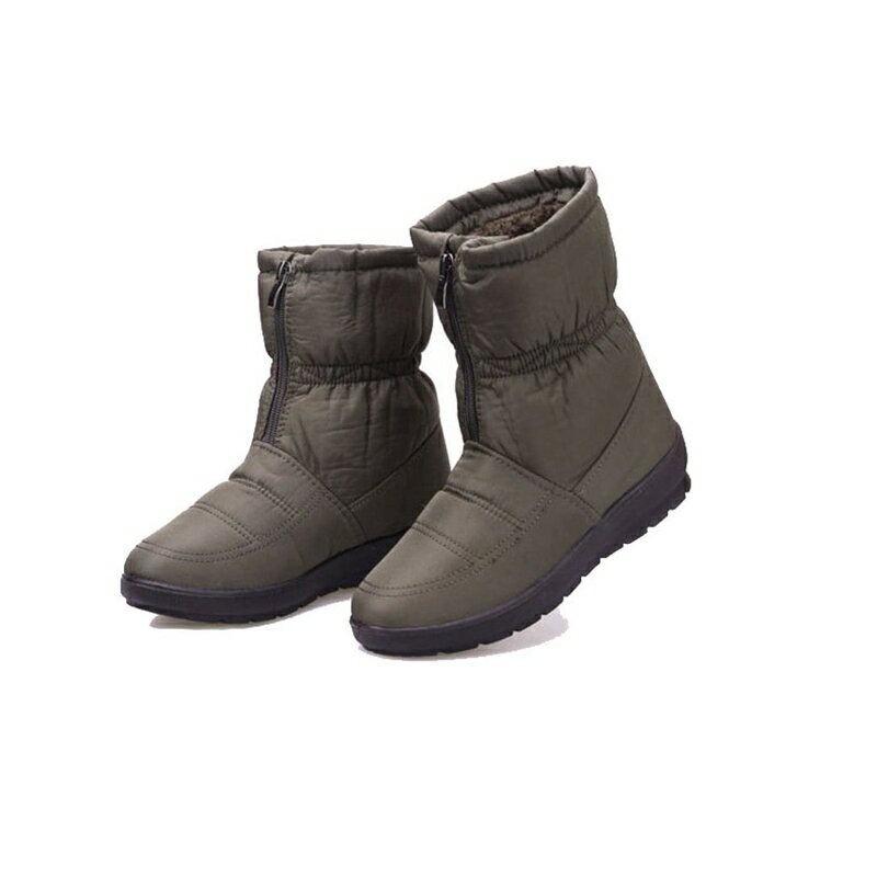 スノーブーツ レディース 秋冬靴 きれいめ ショートブーツ 前ファスナー 学生 低反発 軽い デート 耐摩..