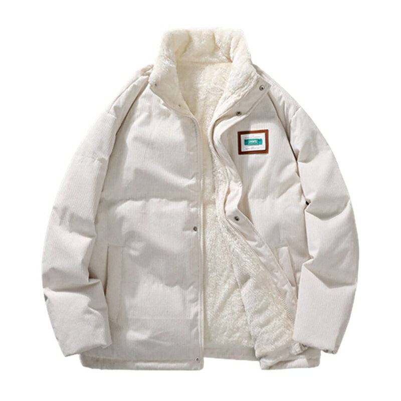 楽天kcreate裏ボアジャケット 厚手 冬 中綿ジャケット ダウンコットン 立ち襟 防寒アウター 防風 保温性 コート 中綿ブルゾン 大きいサイズ 裏起毛 シンプル カジュアル アウトドア 通学通勤 ウオーキング