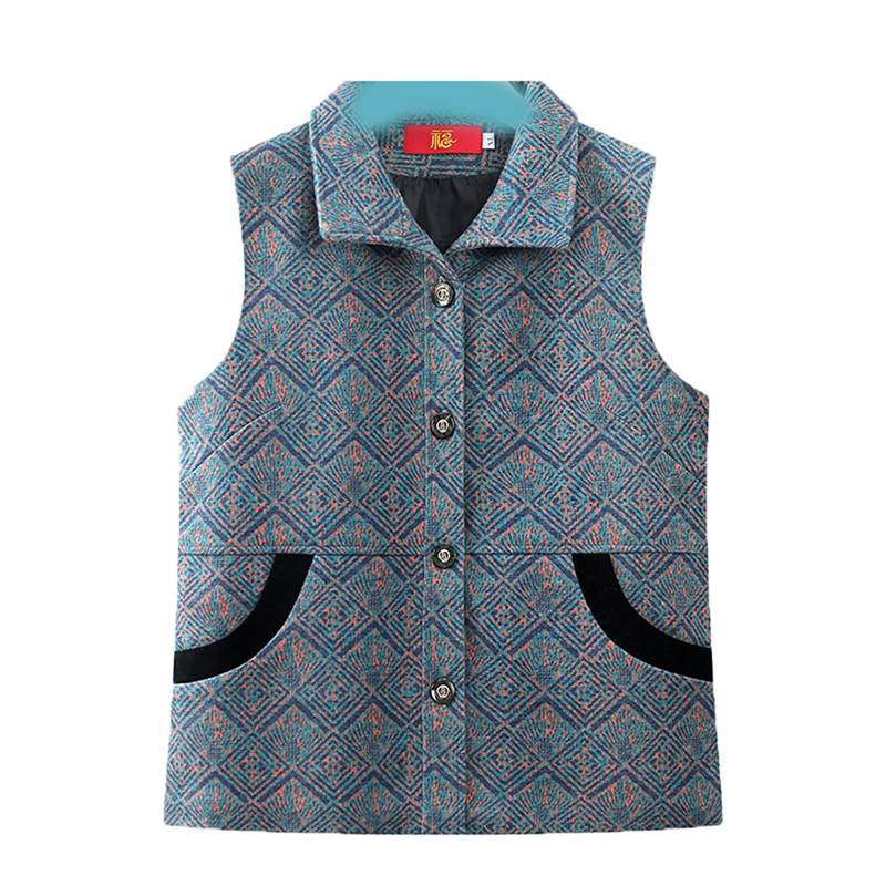 高齢者 ベスト レディース 格子 アーガイル柄 チョッキ 無袖コート 暖かい トップス 秋冬 お年寄り 婦人服 トップス 柔らかい 軽便 流行り ファッション ...