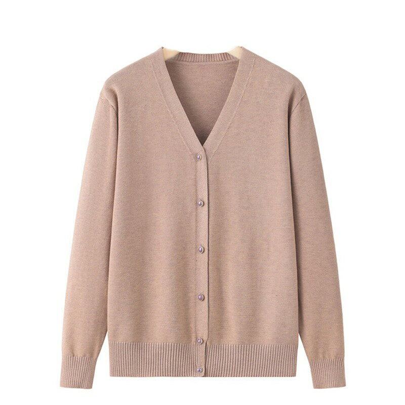 ニット レディース ニットカーディガン ジャケット 秋服 セーターアウター 長袖 前開き Vネック ストレッチ 婦人 軽量 シンプル 着痩 きれいめ やわらか 厚手 着回し力 通勤 カジュアル 秋冬