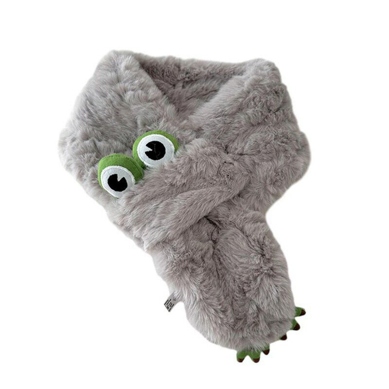 カエル柄ティペット レディース用 ネックウォーマー スヌード マフラー 風を守り 厚手 差し込み 小顔効..