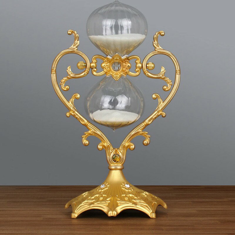 砂時計 砂時計 30分 大型 アンティーク 回転式 ブラック 砂時計 メタル砂時計 60分 ビンテージ 真鍮 1..