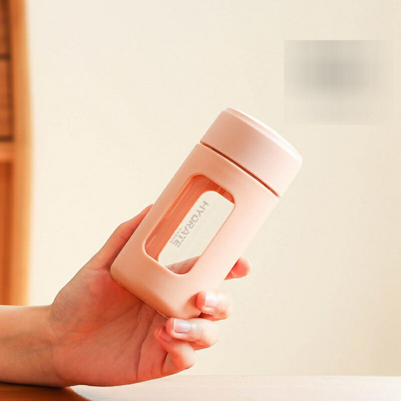 ウォーターボトル 小さい カバー付き ガラス水筒 240ml 茶漉し 380ml マグボトル ガラスマグカップ 蓋付き 直飲み 漏れ防止 携帯便利 超軽量 耐熱 会社用 オフィス用 通勤通学 紅茶 普