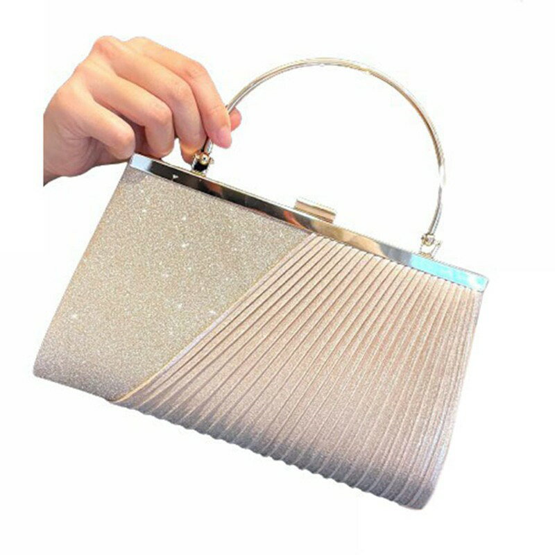 キラキラ 煌びやか ラメ パーティーバッグ フォーマル がま口 プリーツ ご祝儀袋 大容量 高級 クラッチ..