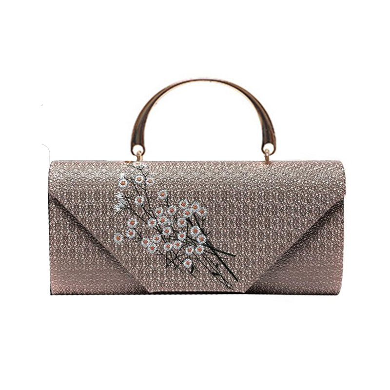 ハンドバッグ ショルダーバッグ 梅花刺繍 パーティーバッグ レディース クラッチバッグ 大きめ 自立型 ..