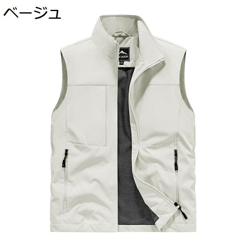 ニットベスト シニア女性ベスト レディース 春夏秋着 ノースリーブ ジップアップ ジレ 高齢者 中年向け 釣り チョッキ 速乾暖かい性 ゆったり レイヤード 多機能 ポケット 耐磨耗性 カジュアル