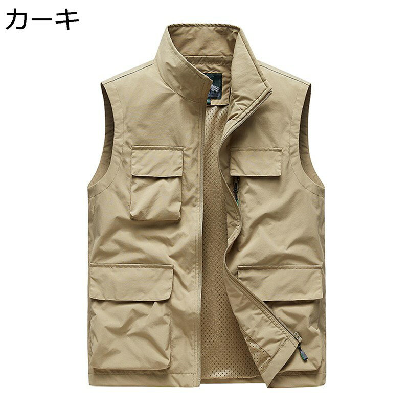 ニットベスト レディース カーゴウェア シニア女性ベスト 春夏秋 袖なし ジレ 高齢者 中年向け 釣り チョッキ 暖かい 速乾 窮屈感のない レイヤード ポケット付き ゴルフ 釣り 耐磨耗性 カジュアル