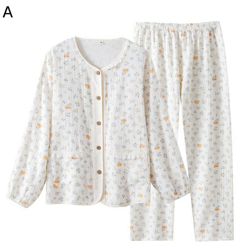 　　　 ◆◇◆人気の秘密◆◇◆ サイズ：詳しいサイズは左画像をご覧くださいませ ダブルガーゼのパジャマ、肌触りが気持ちいい、洗うほどに柔らかくなって肌に馴染んでいきます。長袖+長ズボンのセットアップパジャマです。 ふんわりソフトな肌触りと軽...