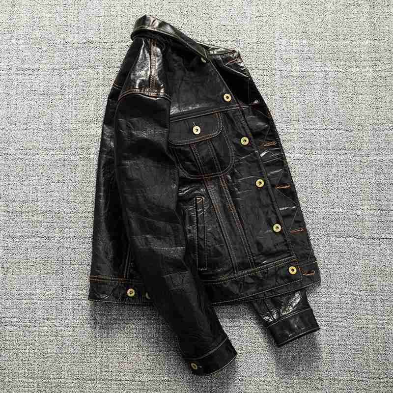 レザージャケット 羊革 メンズ ライダースジャケット バイカー 防風 防寒 本革コート 植鞣め ワックス染め 秋冬 ジップアップ ブルゾン アウター デイリー スポーツ バイク用