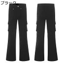 カーゴパンツ メンズ ミリタリーパンツ マルチポケット シューカット ブーツカット フレアパンツ ベルボトム モード系 ハイストリート 綿 柔らかい 通気 おしゃれ デザイン性 春秋冬 長ズボン