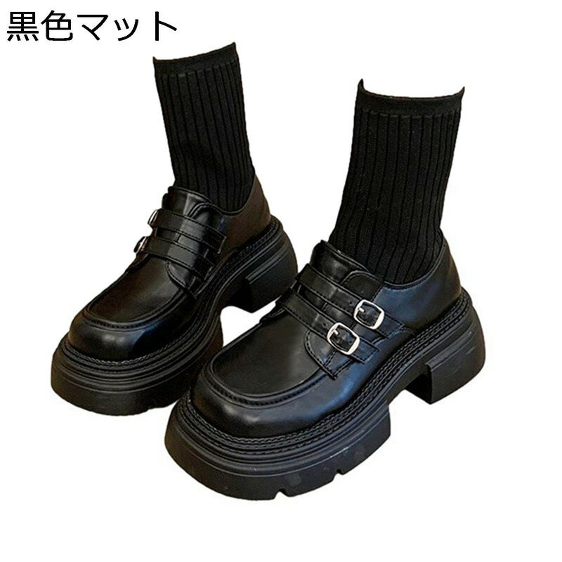 レディースブーツ ソックスブーツ 厚底 ブーティ ショートブーツ ハイヒール ハーフブーツ アンクル丈 ..