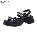スポーツサンダル 厚底4cm レディース スニーカー ストラップサンダル ベルクロ 調節可能 さんだる 甲ストラップ 春 夏 走れる 流行り 疲れない 滑りにく...
