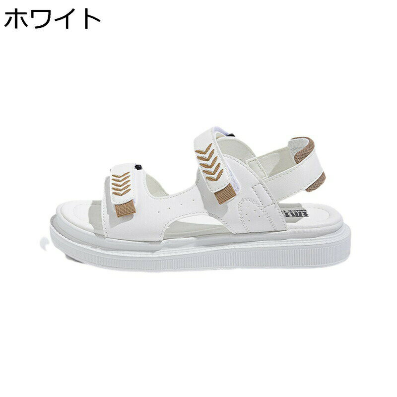 スポーツサンダル 厚底4cm レディース スニーカー コンフォートサンダル マジックテープ プラットフォーム 調節可能 さんだる サマー 走れる 疲れない 滑らない 流行り シンプル 旅行 休暇 スニーカー