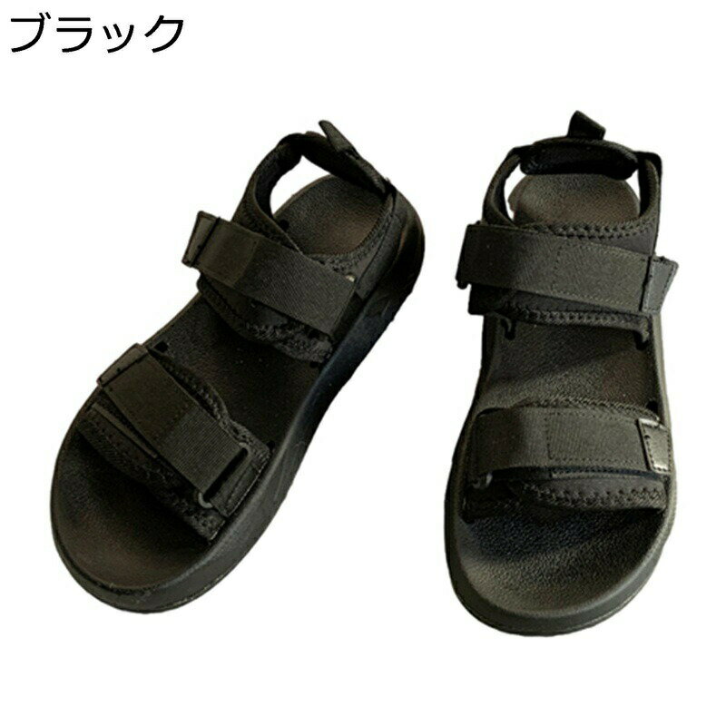 スニーカー サンダル レディース スポーツサンダル 厚底靴 ベルクロ プラット キャンバス さんだる サ..