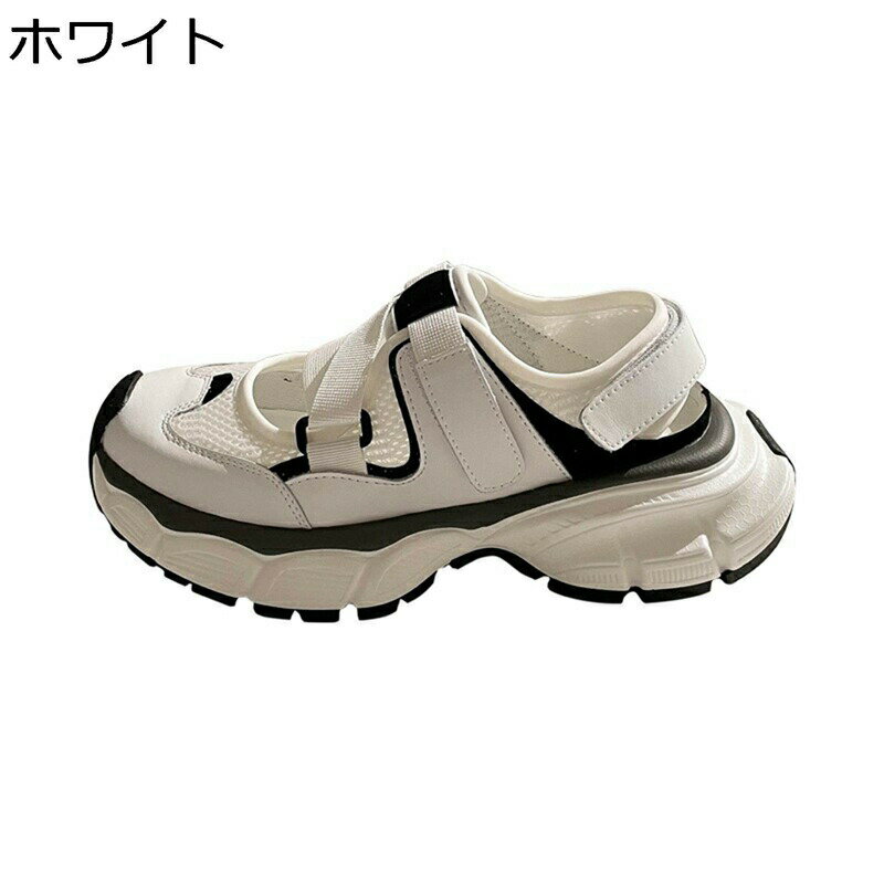 スポーツサンダル スニーカー レディース サマーシューズ メッシュ 通気性 アウトドアサンダル ランニング 歩きやすい 走れる ウォーキング 厚底 ベルクロ 春夏 おしゃれ 防滑 カジュアルシューズ