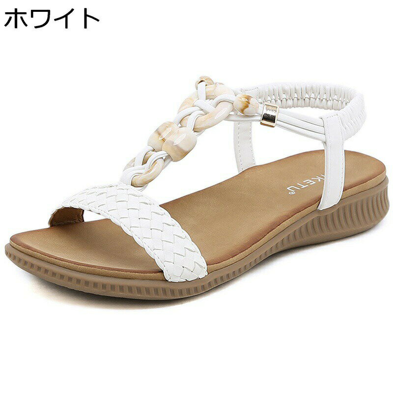 ビーチサンダル レディース フラット 歩きやすい コンフォート エスニック レトロ おしゃれ カジュアルサンダル 夏 海 リゾートサンダル 軽量 通気性 滑らない デイリー 通勤 オフィス 旅行