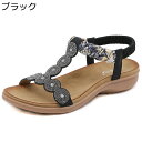 レディース ビーチサンダル ボヘミアン リゾートサンダル フラット コンフォート 履きやすい 歩きやすい 大きいサイズ 夏 美脚 軽量 通気性 防滑 カジュアルシューズ 普段履き 海 ビーチ