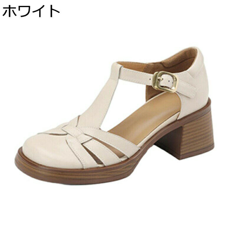 グラディエーター サンダル レディース 小さいサイズ ローマ風 ローヒール アンクルストラップ クローズドトゥ 豚革 夏 透かし彫り バックル オフィス 通気 防滑 オシャレ エレガント