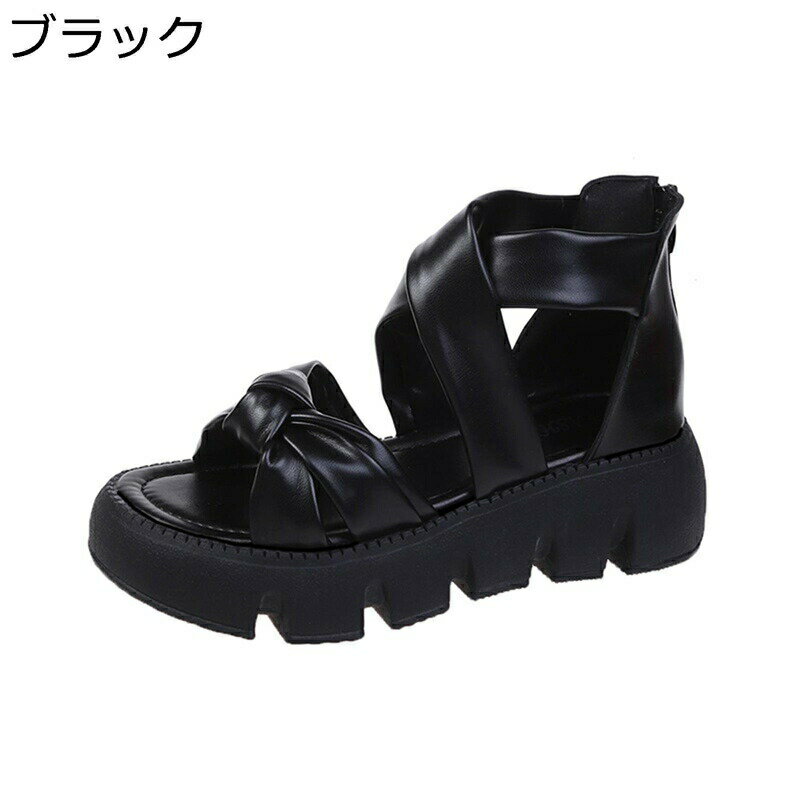 サテン風 プラットフォーム サンダ�