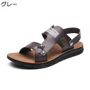 革サンダル スポーツサンダル メンズ ビジネスサンダル 2way 夏 ストラップ レザー 防臭性 手作り 滑り止め 撥水性 蒸れない 普段履き お出かけ 会社用...
