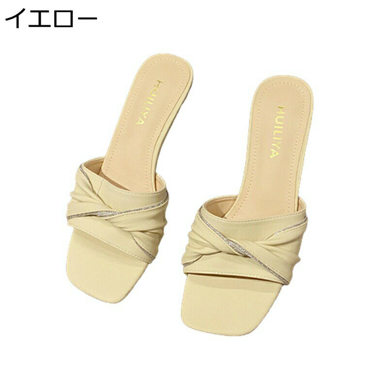 ミュールサンダル レディース クリア チャンキーヒール スリッパ 外履き サンダル 歩きやすい 疲れにくい 透明 ハイヒール サボ 夏用 大人 可愛い おしゃれ 滑り止め 通勤 カジュアル パーティー