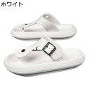 トングサンダル メンズ スリッパ ビーチサンダル コンフォート pu革 夏用 バックル おおきいサイズ 厚底 防滑 履きやすい 疲れない 静音 耐久 父へ 彼氏...