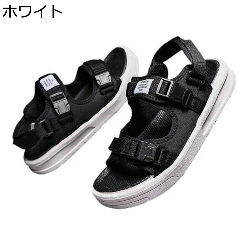 メンズ サンダル スポーツサンダル ベルクロ カジュアル ビーチサンダル おしゃれ 厚底 コンフォート 夏 通気 速乾 アウトドア 軽い 滑らない ウォーキング 普段履き 男女兼用 おおきいサイズ
