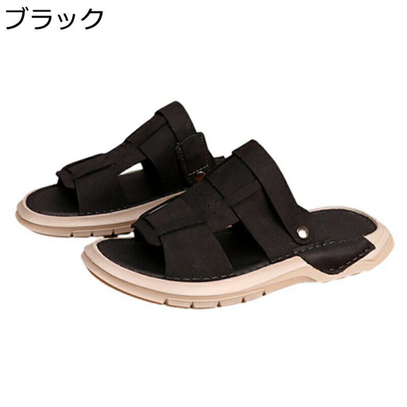 サンダル 外履き ビーチサンダル メンズ 厚底 クッション 滑らない カジュアルサンダル 2way スリッパ ..