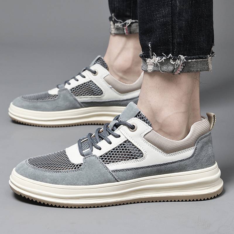 スニーカー メンズ メッシュ 通気 カジュアル スケートボードシューズ ウォーキングシューズ ランニング トレーニング スポーツシューズ 大きいサイズ 涼しい 夏 おしゃれ 厚底 滑らない 軽量 男女兼用