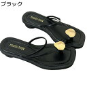 トングサンダル レディース ミュール サンダル メタリック飾り ビーサン チャンキーヒール スリッパ おしゃれ シンプル ビーチサンダル 夏 美脚 軽量 疲れに...