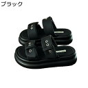バックル スリッパ レザー サンダル レディース 厚底サンダル プラットフォーム カジュアル ファションサンダル 身長up クッション性 通気 柔らかい 滑り止...