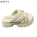 厚底サンダル レディース クロスストラップ スリッパ プラットフォーム クッション性 軽量 ファションサンダル カジュアル 柔らかい 春 夏 レザースリッパ 身長アップ 柔軟 楽チン 室内 室外 お出かけ