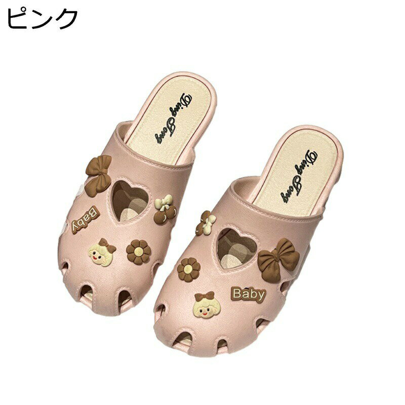 スリッパ レディース ミュール サンダル スリッポン かかとなし サボサンダル 可愛い クロッグサンダル クッション性 軽量 ビーチサンダル カジュアル 中空スリッパ 吸汗 防臭 晴雨兼用 滑り止め