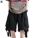 ショートパンツ メンズ 大きいポケット カーゴパンツ 短パン 春夏用 ワークパンツ ストレートタイプ ウェストゴム調節 実用性 速乾性 通気速乾 薄い 涼しい ゆるゆる ストリート系(4)