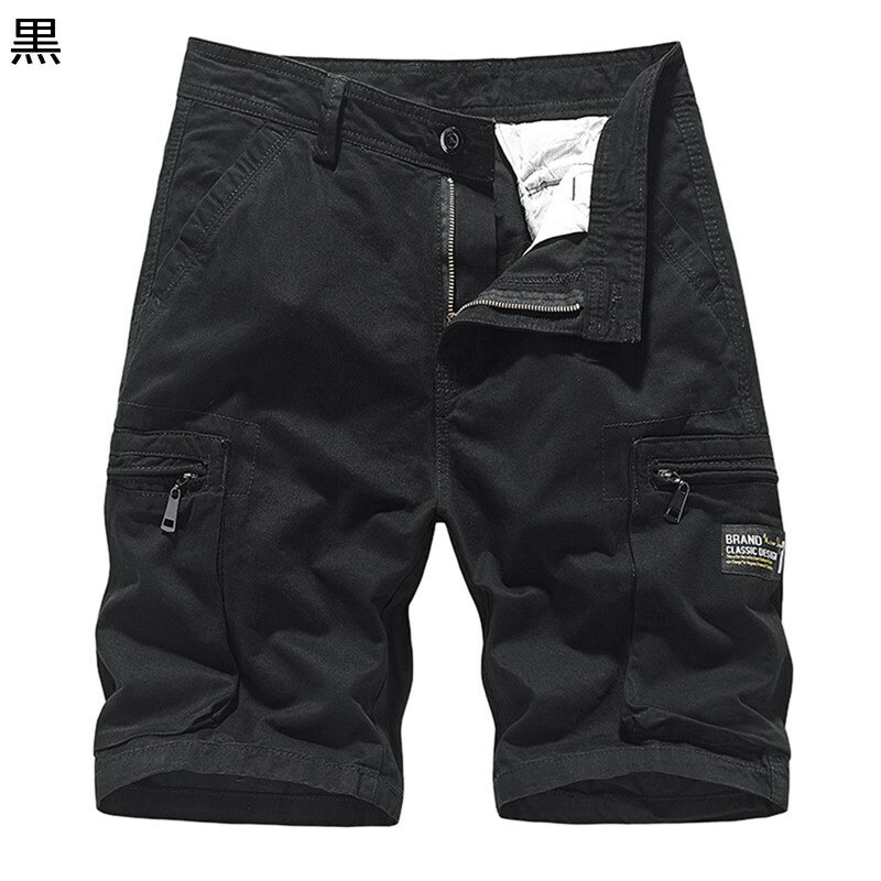 メンズ 5分丈 半ずぼん カーゴパンツ マルチポケット 無地 半パンツ チノパンツ ベルト 夏用 春着 大きい ジッパーポケット 吸汗 軽い 快適 きれい 短め 男性 ジョギング アウトドア
