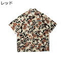 ハワイシャツア 花柄プリント ロハシャツ 半袖 ビーチシャツ メンズ 夏服 小花柄 開襟シャツ 春秋夏着 きれいめ 和風 カジュアル カッコいい 日焼け止め 汗...
