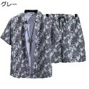 ハワイシャツ ヤシの木柄 5xl アロハシャツ メンズ 半袖シャツ 夏服 2点セット ショートパンツ 春夏 ノーアイロン ハワイ風 軽い とろみ 涼しげ 吸汗速乾 おしゃれ リゾート ビーチ ダンス 花火大会