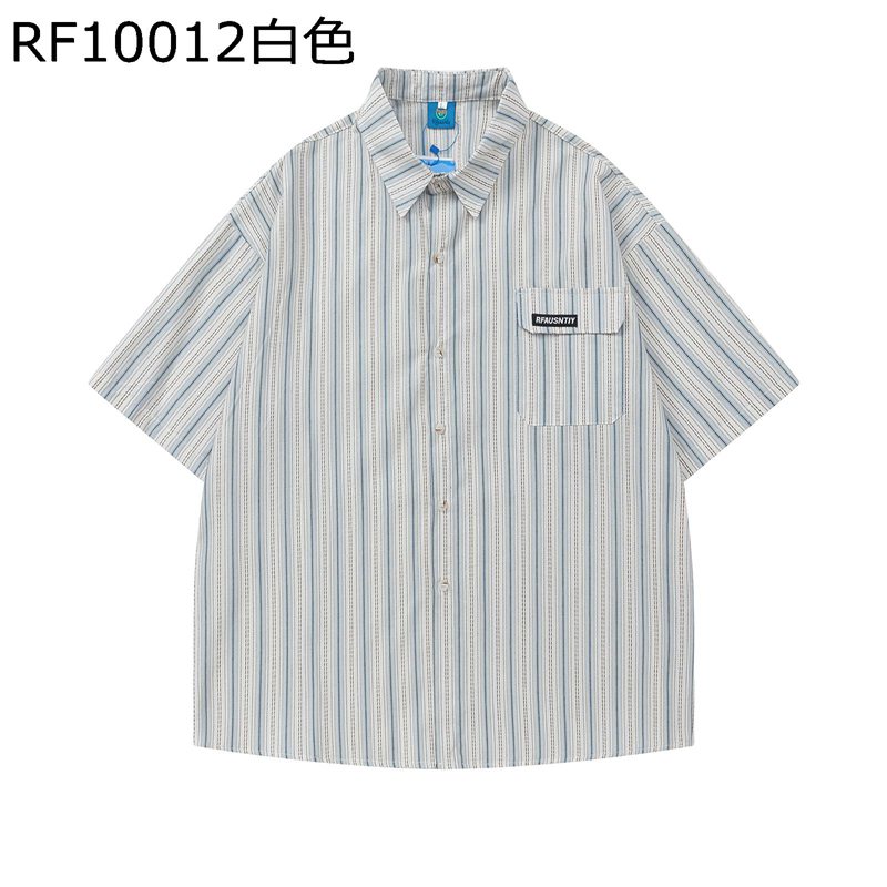 アロハシャツ 前開き メンズ ビーチシャツ 半袖 夏服 ストライプ柄シャツ 大きいサイズ 日焼け止め 吸汗透湿 紫外線対策加工 ボタンダウン 柔らかい 耐摩耗 個性 リゾート ビーチ イベント 通学通勤