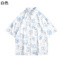 アロハシャツ 柄シャツ メンズ アイス柄 氷 ビーチシャツ 半袖 前開き サマーウェア 羽織り オーバーサイズ 通気速乾 開襟 UV対策 柔らかい 耐摩耗 春夏...