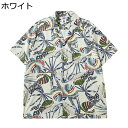 hip hop アロハシャツ 開襟シャツ メンズ 夏 プリントシャツ 半袖 ハワイ風 ボタニカルモチーフ プリント 薄手 涼しい 軽量 速乾 おしゃれ カジュアル 花火大会 海水浴 お出掛け 青年(4)