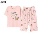 レディースパジャマ ルームウェア 寝巻き 女性用 半袖 夏 2点 セットアップ 七分パンツ 軽い tシャツ 寝間着 ゆったり 薄手 おおきいサイズ やわらか カジュアル 入院 旅行 デイリー 優しい肌触り