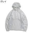ラッシュガード メンズ ラッシュパーカー 日焼け止め服 長袖 薄手 通気性 超軽量 接触冷感 防水 パーカー uvカット UPF50+ 夏 フード付き ジップ ...