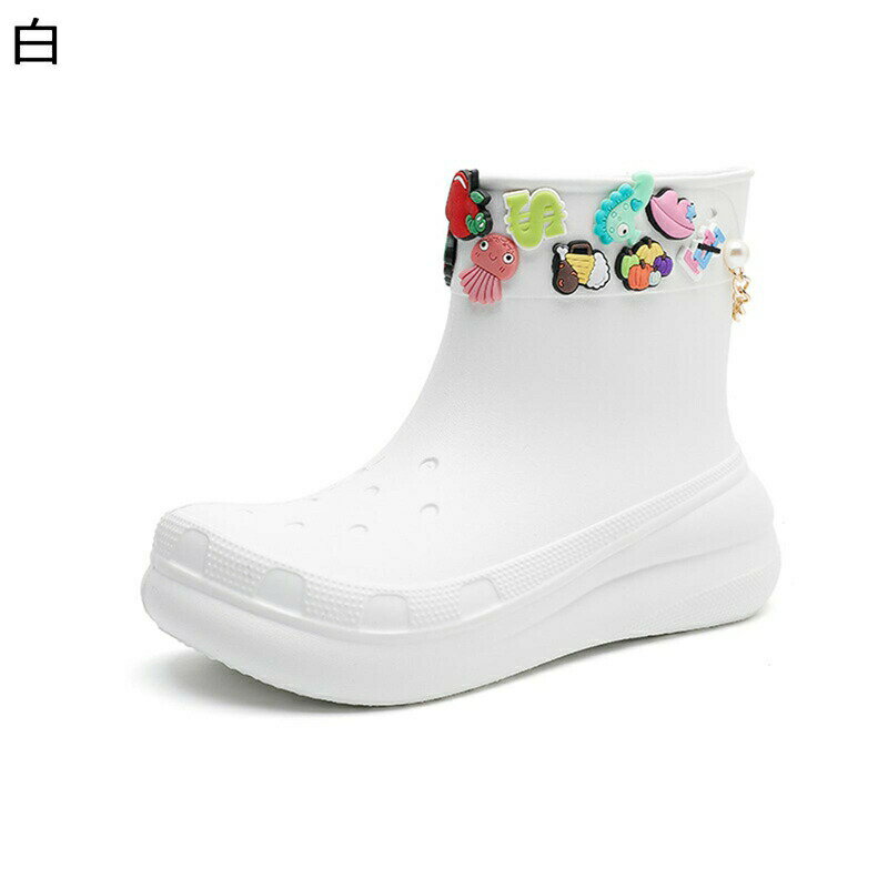 レディース プリント EVA ショートブーツ レインブーツ レインシューズ 短靴 短め 防水性 滑り止め 履きやすい シンプル 楽ちん 雨靴 四季適用 ファッション かわいい 台風 梅雨 雪用