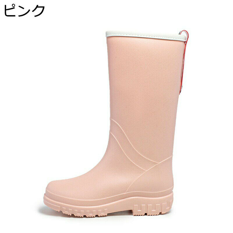 レインブーツ 長靴 れいんしゅーず レディース ロング 筒高 ローヒール スクエアヒール 撥水加工 痛くない 疲れない 履きやすい 低反発 滑り止め 春 夏 秋 冬 可愛い シンプル 大雨 台風 雪