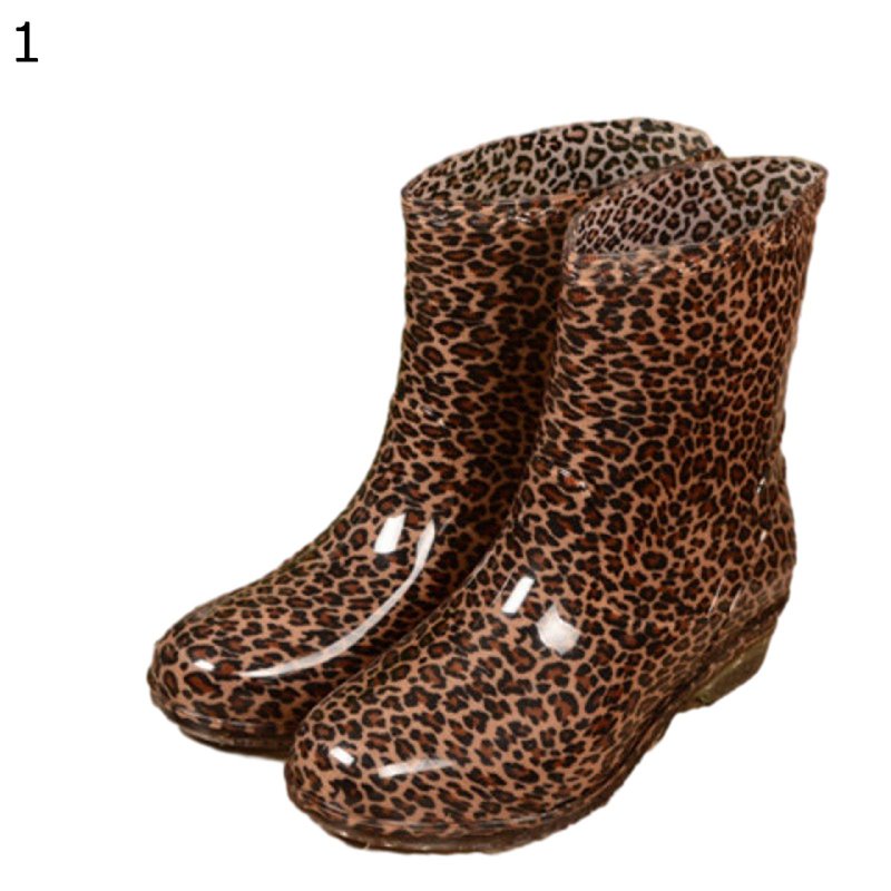 レインブーツ ミドル丈 ゼブラ柄 花柄 プリント れいんしゅーず レディース 防水シューズ ローヒール 防水性 耐久 安定感 防滑 クッション 通気 春用 夏用 秋用 細身 オシャレ 大雨 台風