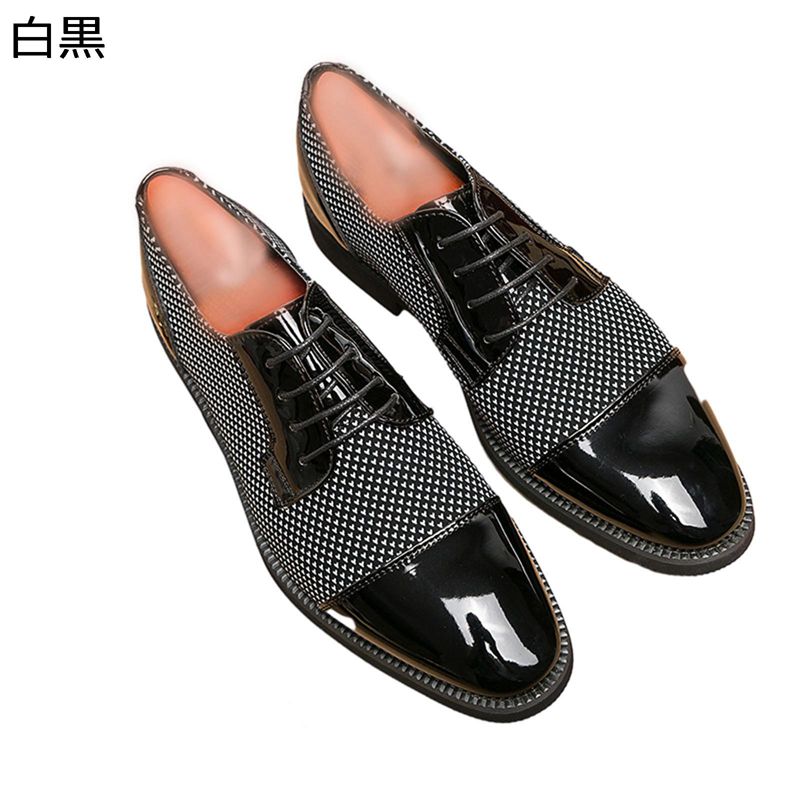ビジネスシューズ 革靴 メンズ カジュアル ダービーシューズ 外羽根 エナメル レースアップ 紳士靴 美脚 ストレートチップ フォーマル 通気性 快適 スーツ用 仕事 結婚式 大きいサイズ