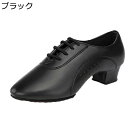 メンズ ダンスシューズ 19-28.0cm メッシュ 社交ダンスシューズ レースアップ ヒール3.5cmラテンシューズ 大きいサイズ 無地 フェイクレザー フェ...