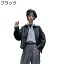レザージャケット レディース 厚手 長袖 ポタン PUレザー ショート丈 ラペル 普段着 秋 ライダース 防寒 防風 クール 純粋 スリム 秋コート カジュアル ブルゾン 艶あり アウター レギュラーカラー